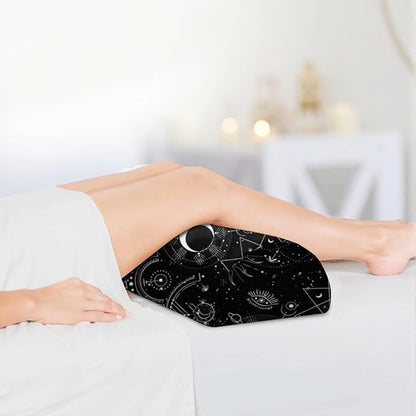 Knee Pillow for Back Sleeping – Half Moon Bolster Pillow for Legs,Under Knee While Sleeping Support, Leg & Back Pain Relief (21.5x9x5 Inches),Machine Washable Cover