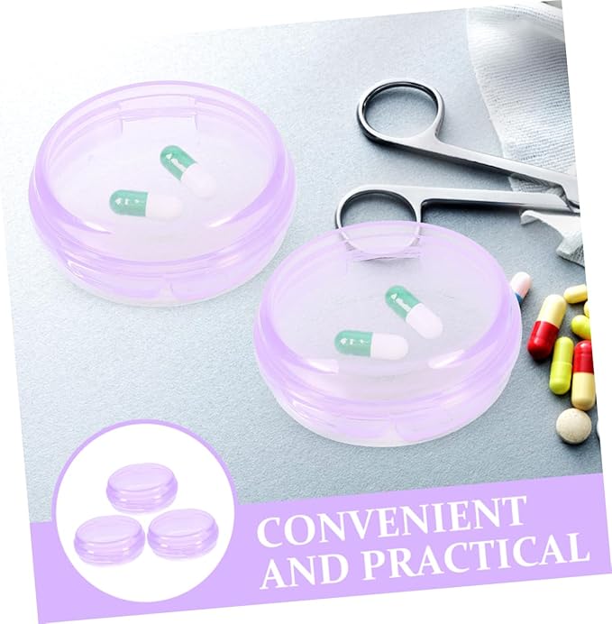 3pcs Portable Medicine Organizer Compact Pill Dispenser for Travel Daily Storage Easy Use Design for Seniors Material