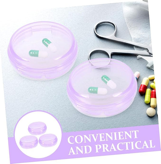 3pcs Portable Medicine Organizer Compact Pill Dispenser for Travel Daily Storage Easy Use Design for Seniors Material
