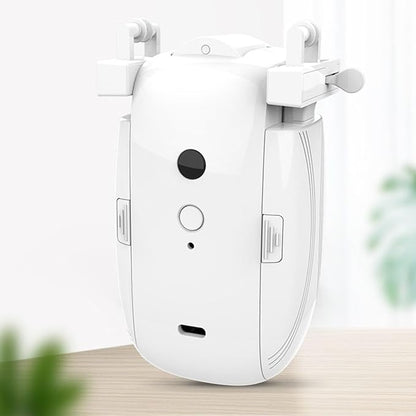 Smart Home Automatic Curtain Opener,Remote Controlled Electric Curtain Opener, Upgraded High-Performance Curtain Robot Motor, for Roman Rod U-Rail I-Rail 4000mAh Battery Powered (2PC Roman pole)