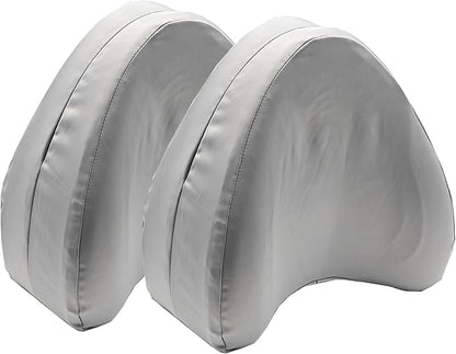 Satin Knee Pillow Cover for Contour Legacy Leg & Knee Foam Support Pillow, Upgraded Invisible Zippered Satin Leg Pillowcase Replacement-Cover ONlY (Slate Grey, 2-Pack)