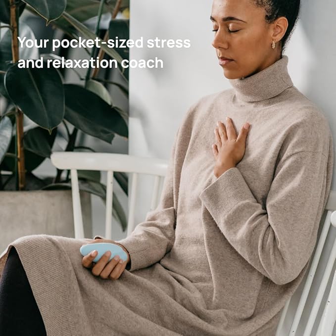 Moonbird Breathing Tool for Relaxation & Sleep Support – Guided Breathwork for Calm, Meditation & Stress Support – Portable & Rechargeable – Soft White
