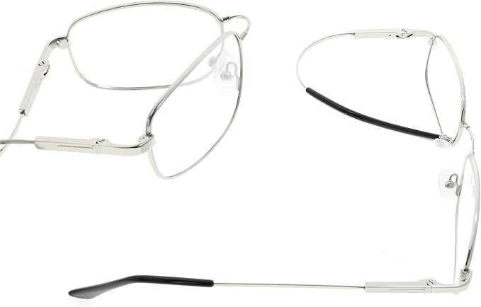 Eyekepper 97% Blue Light Blocking Reading Glasses-Better Sleep Computer Readers-Mens Womens Memory Titanium