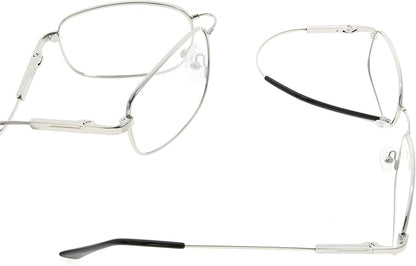 Eyekepper 97% Blue Light Blocking Reading Glasses-Better Sleep Computer Readers-Mens Womens Memory Titanium