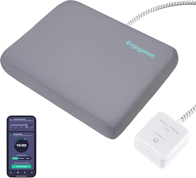 Premium Smart Anti-Snore Pillow AP600, AI Sleep Devices for Snore Relief, Ideal Solution for Side and Back Sleepers with APP Tracking
