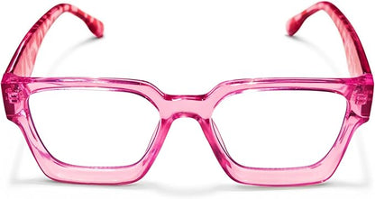 livho Oversized Eyewear Frame for Woman and Men - Rectangle Fashion Glasses for Computer, Chic Preppy Frame