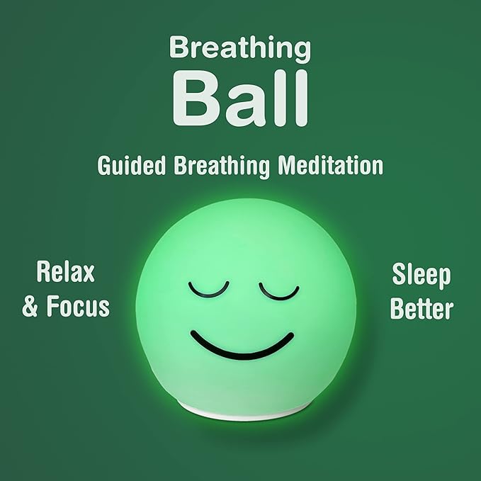 4 7 8 Breathing Ball - Stress & Anxiety Relief, Calming Item | Sleep Aid Device | Meditation Accessories | Relaxing Mindfulness Toy for Adults & Kids
