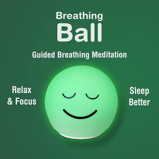4 7 8 Breathing Ball - Stress & Anxiety Relief, Calming Item | Sleep Aid Device | Meditation Accessories | Relaxing Mindfulness Toy for Adults & Kids