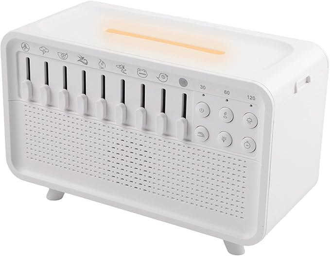 White Noise Machine Essential Oil Diffuser,Humidifier With Aroma And Light,8 Soothing Sound Options,Gentle Night Light,Speaker Function For Bedroom Relaxation