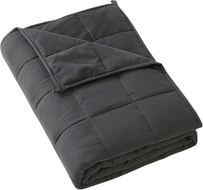 MOTRIP Adults Weighted Blanket 20 Pounds Queen Size, Cooling Blanket for Hot Sleepers, Machine Washable Soft Bed Blanket with Premium Glass Bead, 60''x80'' 20lbs Grey