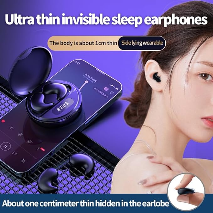 Sleep Earbuds Wireless Bluetooth 5.3 in Ear Light-Weight Headphones Mini Sleep Headphones Small Design for Sleeping Running Workouts and So On