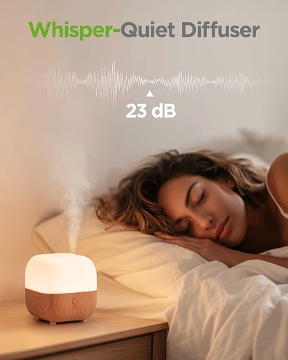 InnoGear 150ml Essential Oil Diffuser, 5-in-1 Diffusers for Home Scent 8 LED Color Aromatherapy Diffuser Air Desk Mini Humidifier Small Vaporizer Aroma Diffuser for Computer Laptop Office, Medium