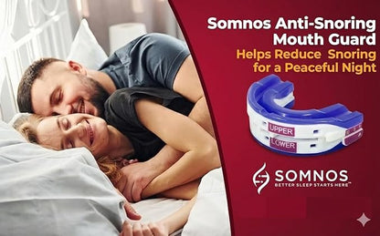 Somnos Anti Snore Mouthguard - Adjustable Sleep Mouth Guard for Snoring - Lightweight, Comfortable, and Effective for Reducing Snoring - Better Sleep Starts Here™ - Large Size …