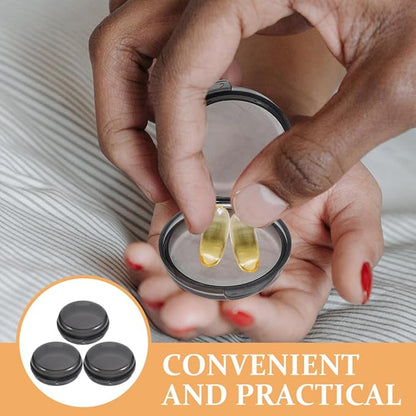 Baluue 3pcs Transparent Pill Organizer Compact Daily Medication Container for Travel Use Airtight Storage for Pills and Vitamins Multi-Functional Tablet Holder