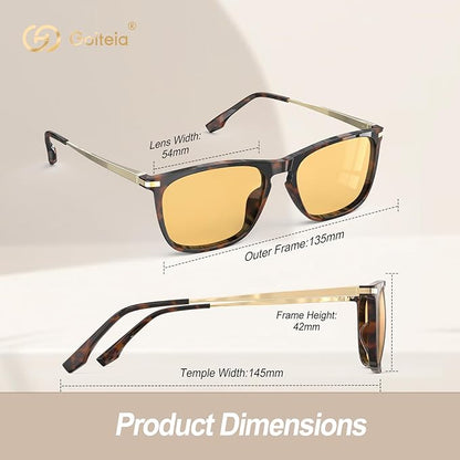 Goiteia Orange Blue Light Blocking Glasses-Retro 70s Blue Light Glasses for Men Women, Easier Sleep and Migraine Relief