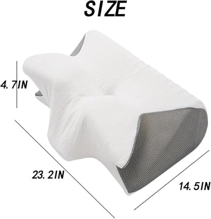 Pillow for Sleep Apnea, Anti Snore Pillows for Sleeping, Premium Memory Foam Pillows for Neck Pain Relief, Ergonomic Side Sleeper for Adults (Black)