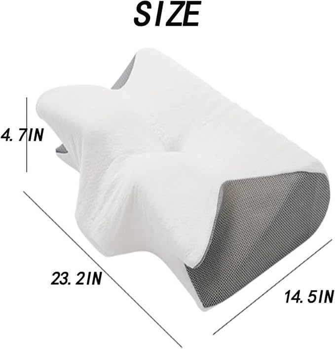 Pillow for Sleep Apnea, Anti Snore Pillows for Sleeping, Premium Memory Foam Pillows for Neck Pain Relief, Ergonomic Side Sleeper for Adults (Gray)