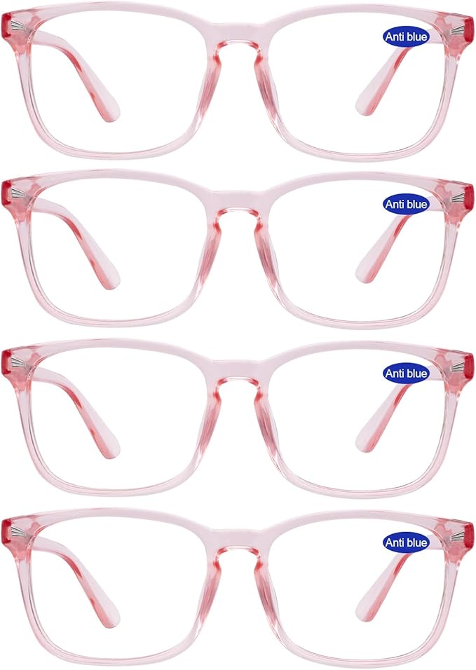 4 PACKS Blue Light Blocking Reading Glasses Women 1.0 1.25 1.5 1.75 2.0 2.25 2.5 2.75 3.0 3.5 4.0 5.0 6.0