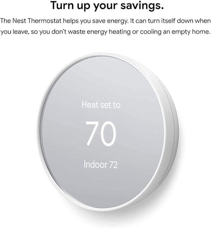 Google Nest Thermostat - Smart Thermostat for Home - Programmable WiFi Thermostat - Snow - GA01334-US Bundle with Matching Google Nest Thermostat Trim Kit Wall Mount Plate GA01837-US