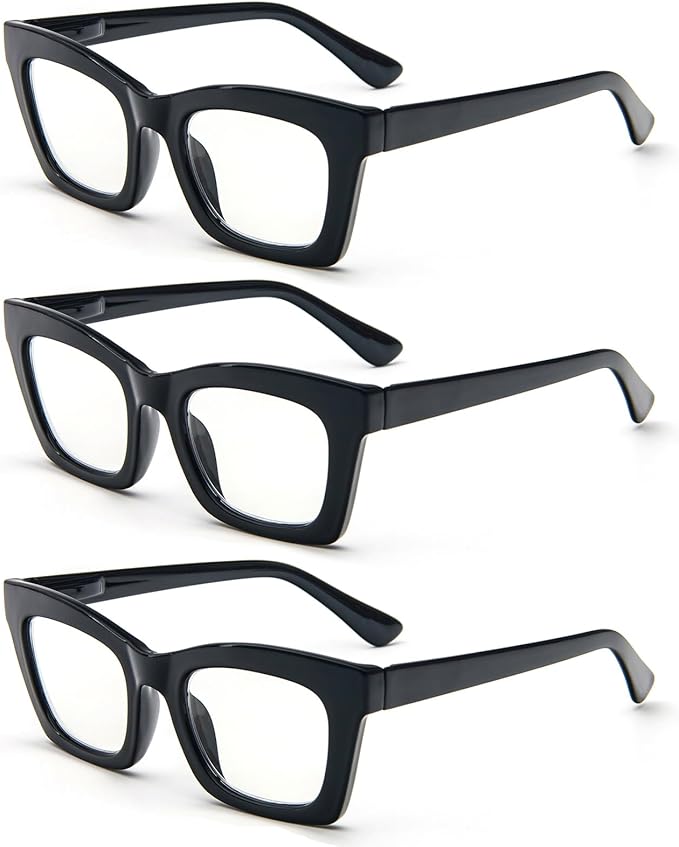REAVEE Oprah Style Reading Glasses for Women, Blue Light Blocking Stylish Oversized Computer Readers Spring Hinge