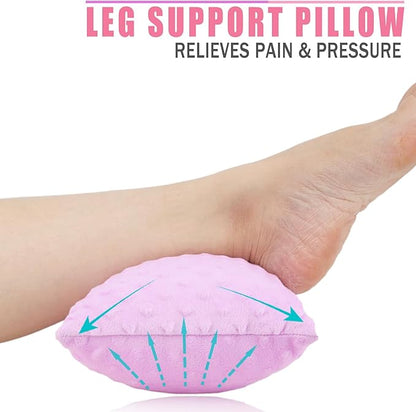 1 Pcs Soft Knee Pillow for Side Sleepers, Pressure Pillows Between Legs 11"x7" Small Knee Pillow Joints Cushion for Sleeping Hip and Back Pain, Minky Dot Lavender