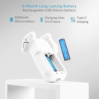 Automatic Curtain Opener Smart Motorized: 2-Pack Heavy Duty 20KG Load Electric Curtain Robot with Remote for Bedroom Living Room│6-Month Battery for Home/Office/Nursery│No WiFi Needed