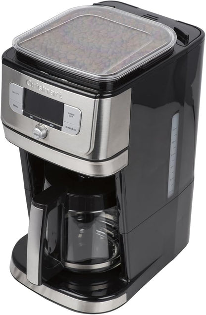 Cuisinart DGB-800C Fully Automatic 12-Cup Burr Grind & BrewTM Coffeemaker, Black/Silver, 1 Count, Silver