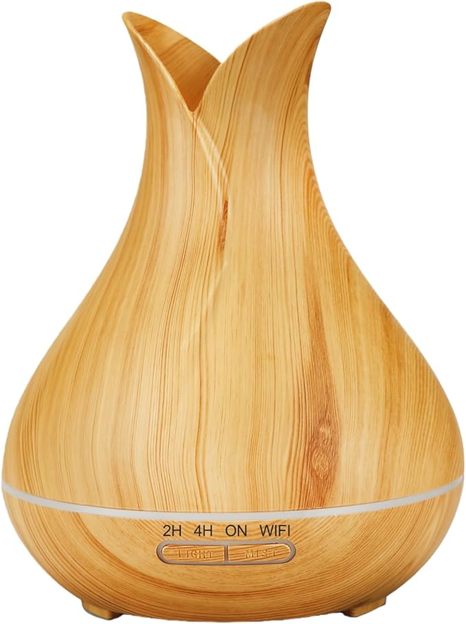 Smart WiFi Essential Oil Diffuser App Control Air Humidifier (Light Wood EU)