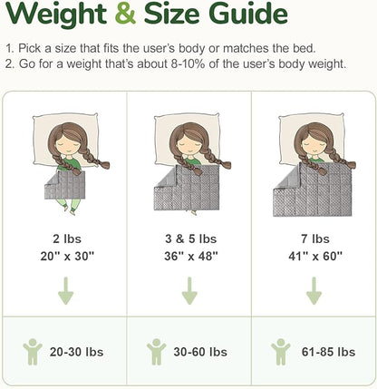 Sivio Weighted Lap Blanket, Weighted Blankets,Soft and Cozy Cooling Heavy Blanket, Calm and Nap, School and Home,2lbs 20 x 30inches, Grey