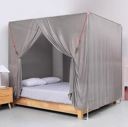 EMF Shielding Bed Canopy,100% Silver Anti-Radiation Fiber Bed Canopy for Insomnia Relief Anti-Mosquito,Silver-87 * 71 * 73in