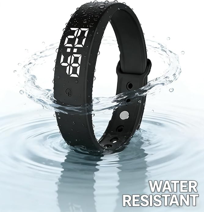 AIZAN Vibrating Alarm Wristband Fit Sleeps Silent Wrist Alarm Clock for Heavy Sleepers Adults Rise Bands Shock Watch Deaf People Bracelet Wearable Bed Shaker That Won't Wake Partner