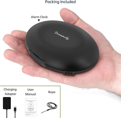 DreamSky Vibrating Alarm Clock for Heavy Sleepers - Bed Shaker Alarm Clock Under Pillow for Adults Teens Kids & Hearing Impaired, Rechargeable Battery Operated for Bedroom, Travel, Auto DST, Backlight