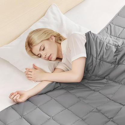 VEVOR Weighted Blanket 88 x 104 inch - King Size, 25 lbs Heavy Blanket with Cooling Glass Beads, Soft & Breathable for All-Season Use, Suitable for Adults 250-310 lbs, Ideal Gift Choice (Grey)