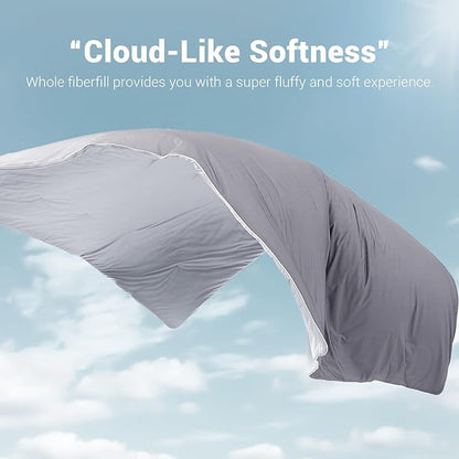 Elegear Cooling Comforter Queen Size Absorb Body Heat to Keep Cool, Double-Sided Cooling Blanket for Hot Sleeper Arc-Chill Cool Fabric Q-Max>0.5, Lightweight Summer Comforter Ice Blanket,Gradient Gray