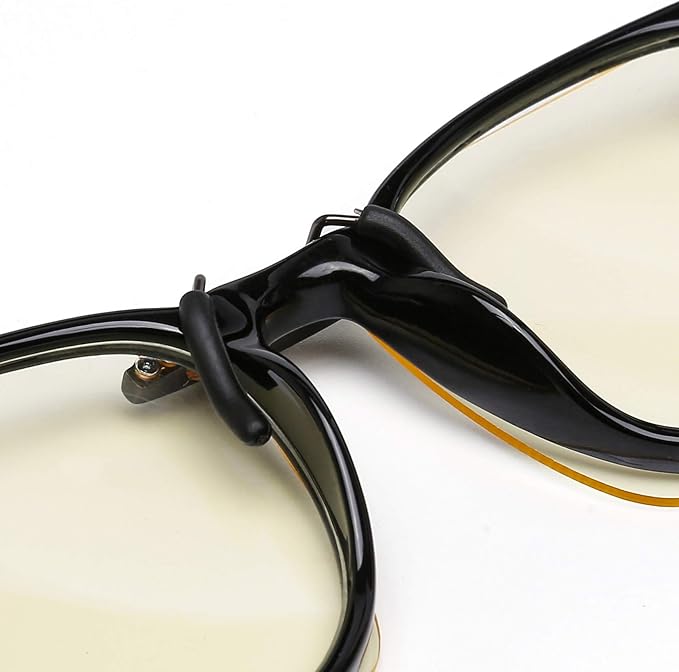 Vyzia Blue Light Blocking Clip-on Computer Lenses for Women and Men | Fits Over Glasses | Reduce Eye Strain, and Sleep Better | Anti-Blue Light Filter Clip for Dry Eyes Relief, and Digital Screens Use