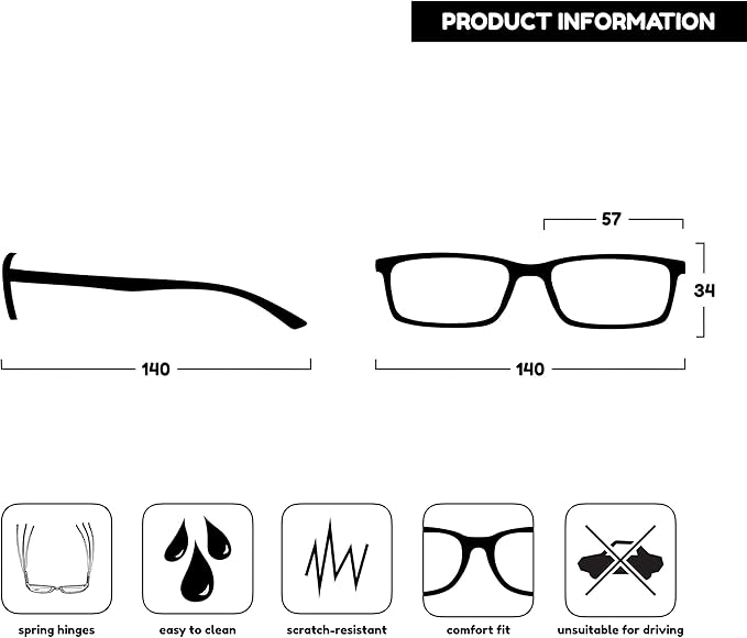 OPULIZE SEE Reading Glasses with Blue Light Blocking for Women and Men, Narrow Frame, Spring Hinges, Computer Gaming Glasses, Brown Blue Arm +2 (Pack of 1)