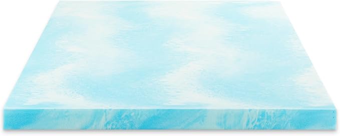 Best Price Mattress 4 Inch Swirl Gel AeroBreeze Cooling Air Flow Memory Foam Mattress Topper, Dorm Essentials, Queen
