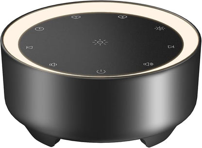 Kipcush White Noise Machine - 20 Soothing Sounds (Natural, White/Pink/Brown Noise, Fan), 2 Customizable Shortcuts, Soft Glow Non-Glaring Night Light, 8H Timer, USB-Powered (No Adapter/Battery)