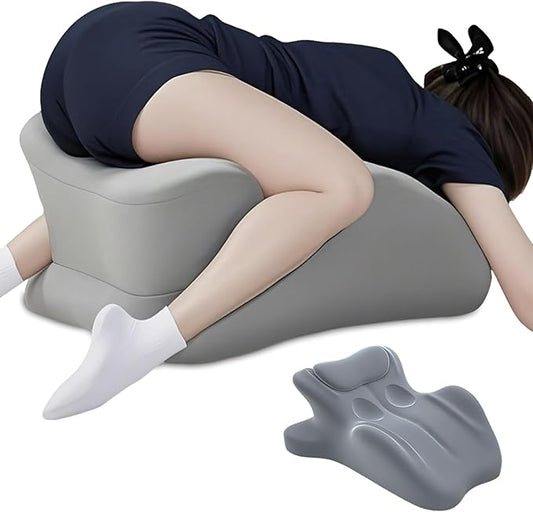 Multifunctional Pillow, Featuring Breathable Memory Foam Waist Support, Large Size with high Resilience, Provides Comprehensive Support，for All Postures (Grey)