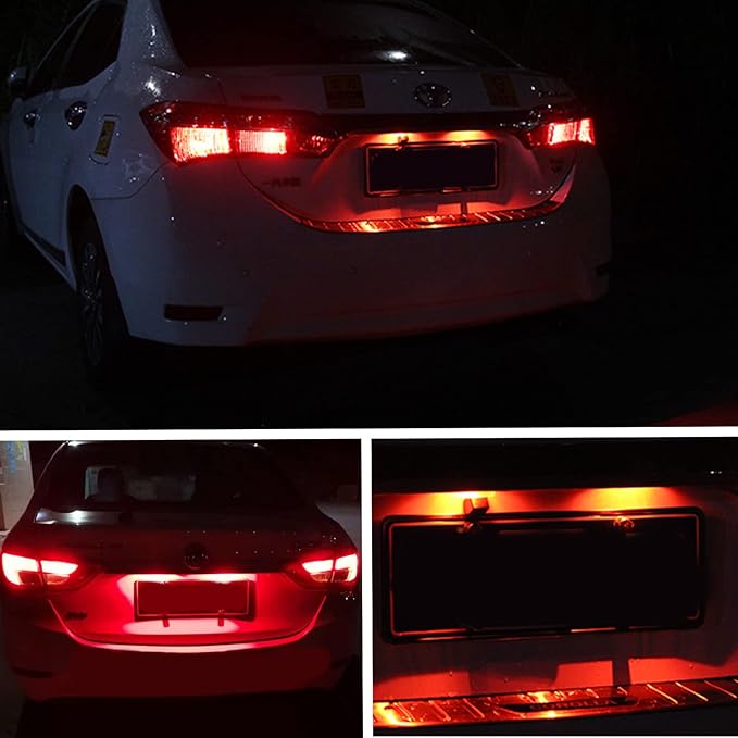 4PCS Red LED License Plate Light, 12V-24V DC Waterproof 6-SMD License Plate Lamp Taillight, Universal for Truck SUV Trailer Van RV Boats as Step Courtesy Light, Dome/Cargo Lights or Under Hood Light