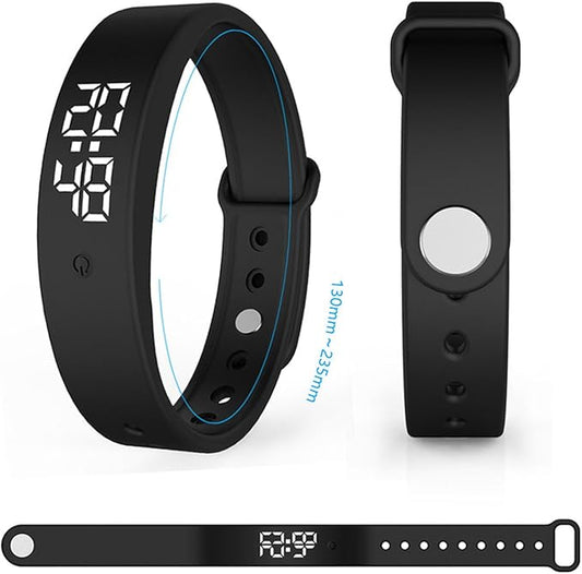 Silent Wake Up Wristband Alarm Clock for Men & Women, with Waterproof Design, Heavy Sleepers Bands, for Silent Alarm at Home Travel