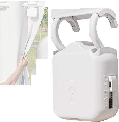 Automatic Curtain Opener, Compatible with Roman Rod, U-Track, T-Track, Solar Charging, With App,Timed Curtain Opener, With Remote Control, Home Curtain Robot Motor,B