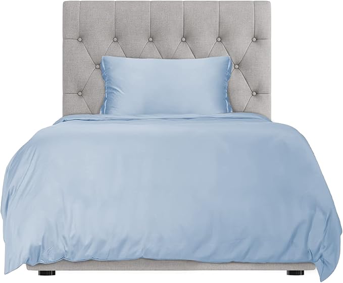 Hotel Sheets Direct Duvet Cover Bed Linen Set, 2 -Piece Set, Light Blue, Twin XL