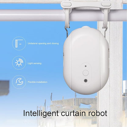 Automatic Curtain Opener and Closer Smart Home Robot with Bluetooth App Remote Control and 8 kg Load Capacity - Track Mounted System for Office and Residential Applications