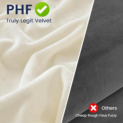 PHF Super Soft Velvet Zippered Body Pillowcase, No Insert, 1 Pack Luxury Cozy Warm Pillow Sham Cover with Zipper, 20"X 54" Long Cozy Fuzzy Flannel Pillow Case, Cream