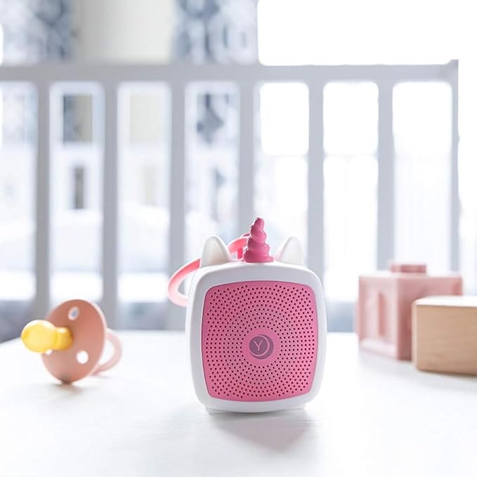 Yogasleep Pocket Baby Soother Unicorn, White Noise Machine, 6 Soothing Sounds & Timer for Better Sleep, Includes Brown Noise & Lullabies, Compact Size for Travel & Child Safe, Must Have Registry Gift
