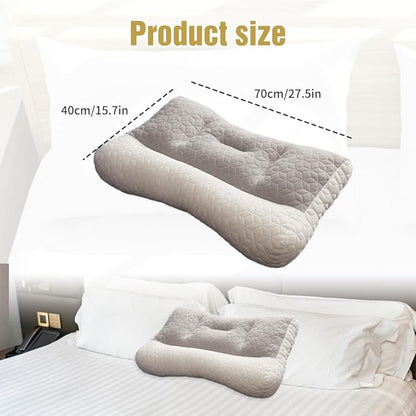 Orthopedic Deep Sleep Pillow, Sleep Apnea Pillow, Sleep Apnea Pillows Ergonomic Pillows for Neck and Shoulder, Side Back Stomach Sleepers (Light White)