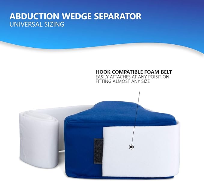 NYOrtho Abduction Wedge Knee Separator for Hip Surgery Recovery – 4" Orthopedic Pillow for Leg Support, Contracture Prevention & Post Surgery Use – Wheelchair or Bed – Wipeable, Fluid-Resistant