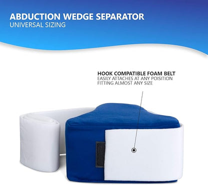 NYOrtho Abduction Wedge Knee Separator for Hip Surgery Recovery – 4" Orthopedic Pillow for Leg Support, Contracture Prevention & Post Surgery Use – Wheelchair or Bed – Wipeable, Fluid-Resistant