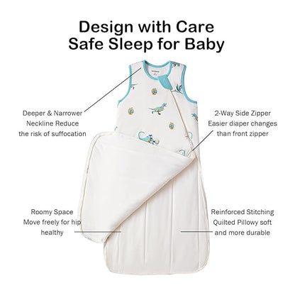 BubblePanda Rayon Made from Bamboo Sleep Sack 12-18 Months 0.5 Tog Soft Lightweight Toddler Sleep Sack 1t for Babies 2-Way Zipper Wearable Blanket Baby 12 Months